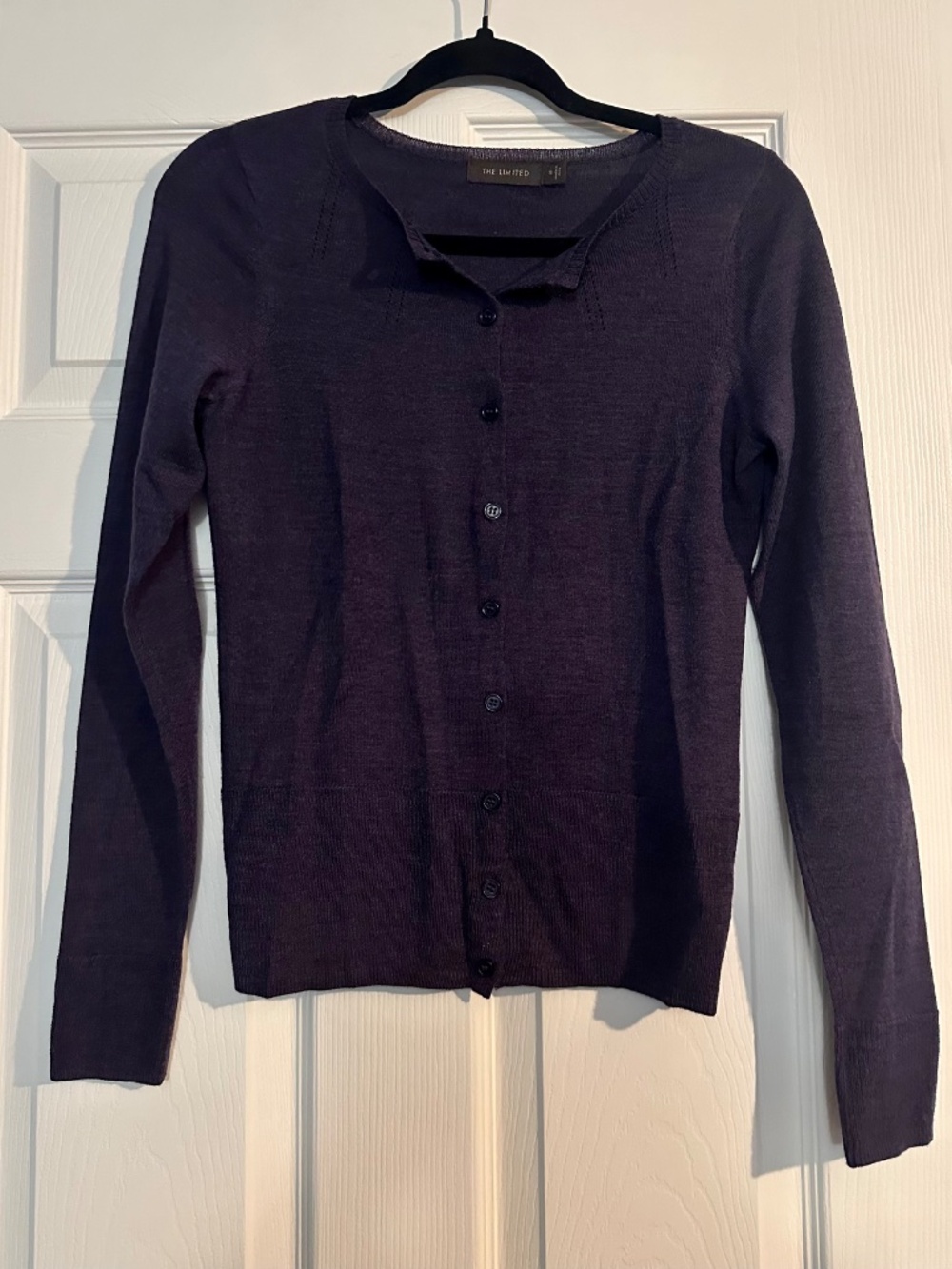 The Limited Cardigan Wool Blend Muted Purple Size Small EUC! - Picture 2 of 7
